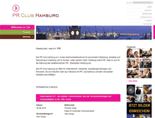 Tablet Screenshot of pr-club-hamburg.de